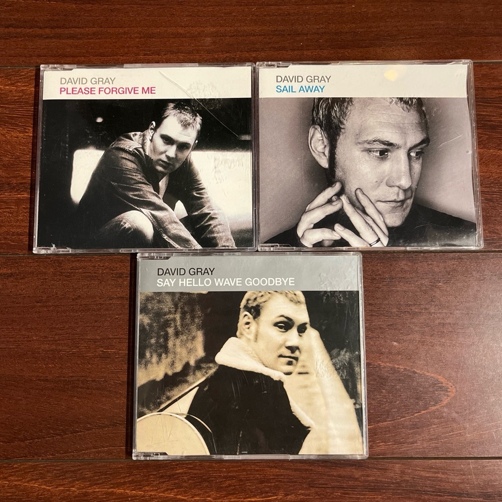 3 David Gray CD Singles Please Forgive Me / Sail Away / Say Hello Wave Goodbye